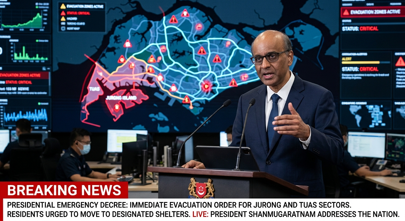 President Tharman Declares State of Emergency Following Jurong Island Breach